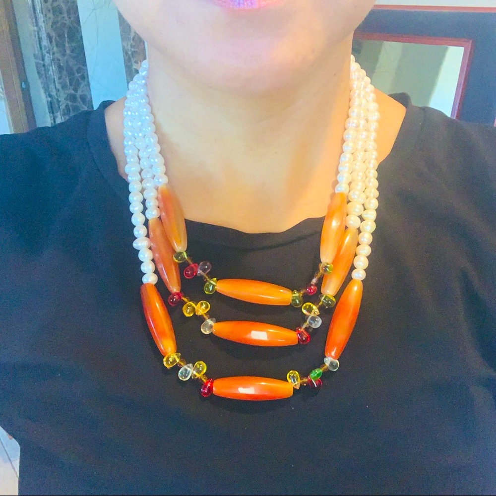 Vintage cream pearls necklace
